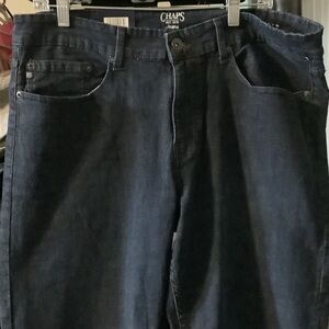 Chaps Men's Deep Indigo Relaxed Jeans, 36/30, new with‎ tags
